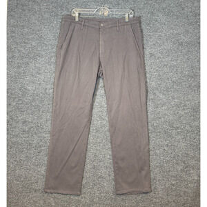 Adriano Goldschmied Pants Mens 33R Gray Chinos Lux Khaki Tailored Trouser